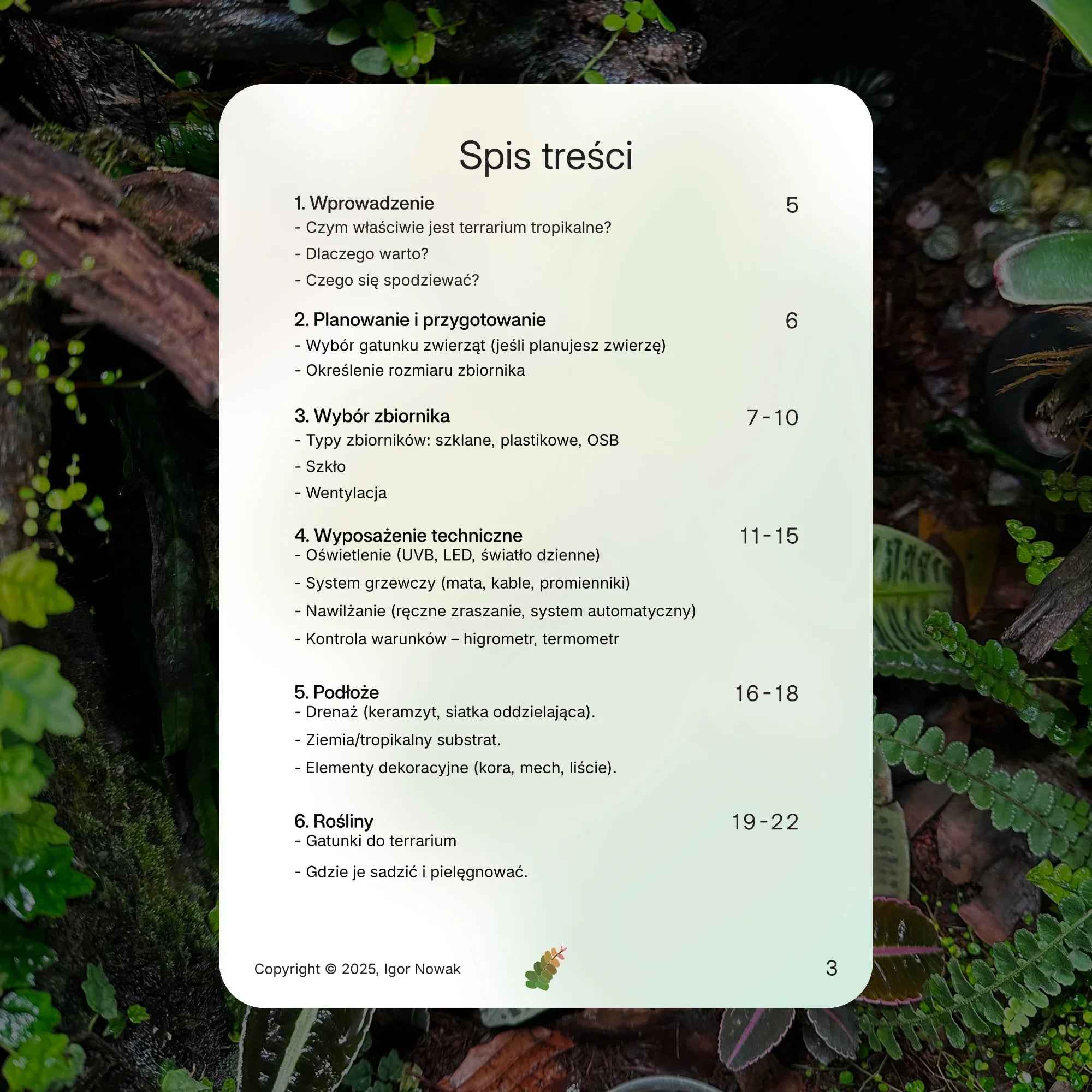 E-book: "Jak stworzyć własne Tropikalne terrarium."